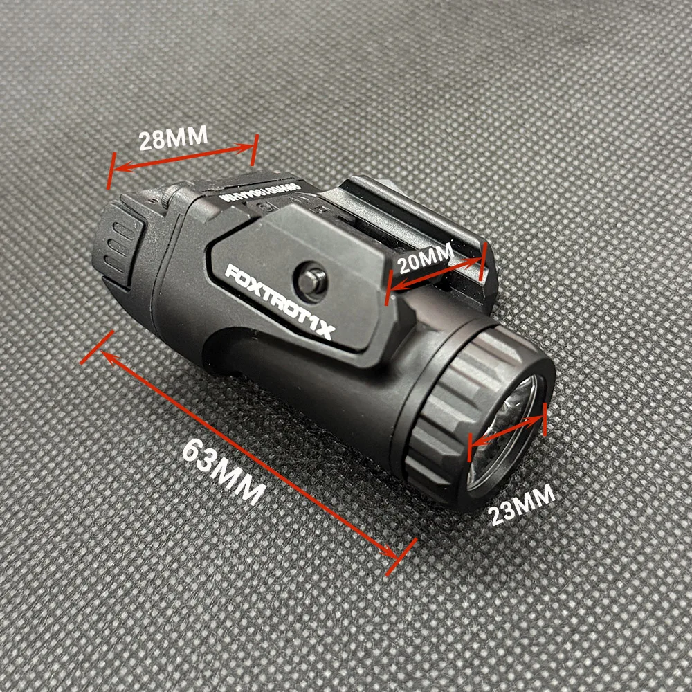 FOXTROT1X Linterna táctica LED con montaje en rail Picatinny arma corta - imagen 2