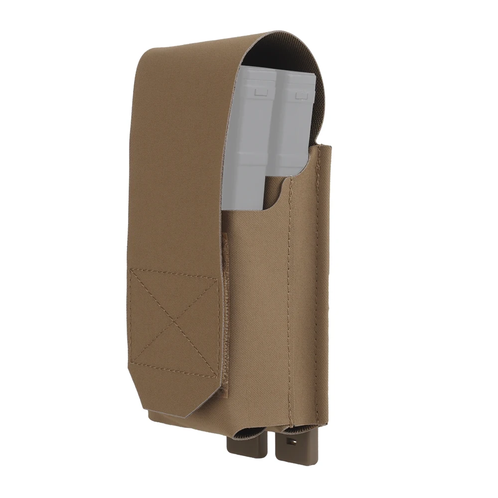 Bolsa porta-cargadores doble táctica MOLLE con funda para linterna - imagen 3