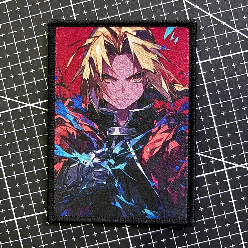 Parche táctico anime japonés Edward – insignia gancho y bucle