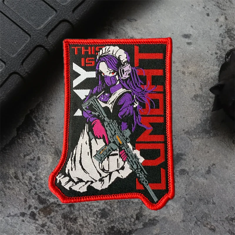 Parche militar moral Maid Guardians con velcro para uniforme - imagen 3