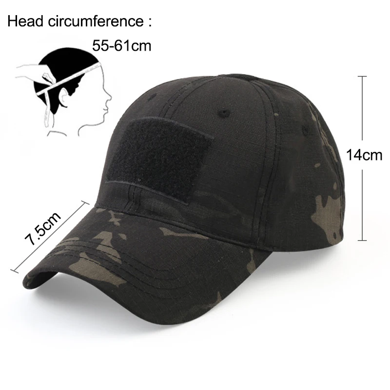 Gorra táctica camuflaje protección solar para senderismo y pesca