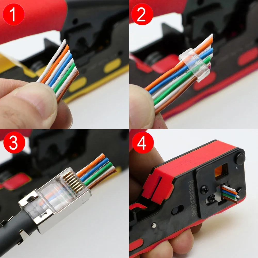 Kit de tira y crimpado CAT7/CAT6A