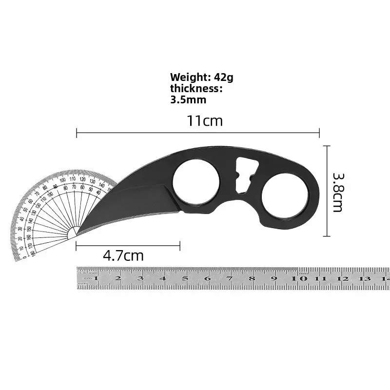 Cuchillo de bolsillo EDC en acero inoxidable con anillo portacuchillos - imagen 4