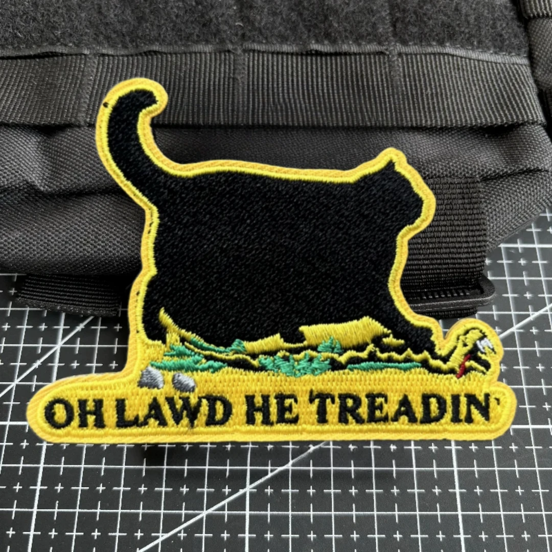 Parche bordado velcro gato para mochila táctica MOLLE - imagen 4