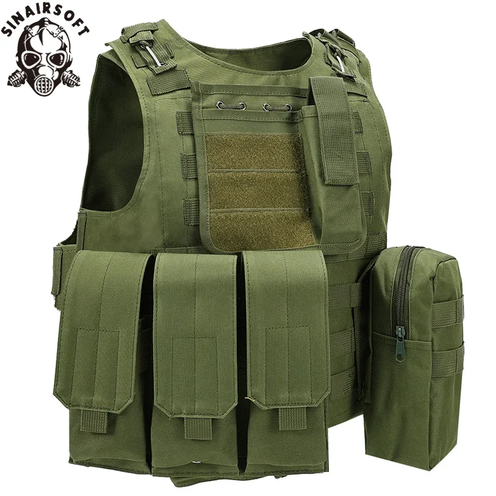 SINAIRSOFT Chaleco táctico MOLLE de nailon anfibio para tiro y caza - imagen 4