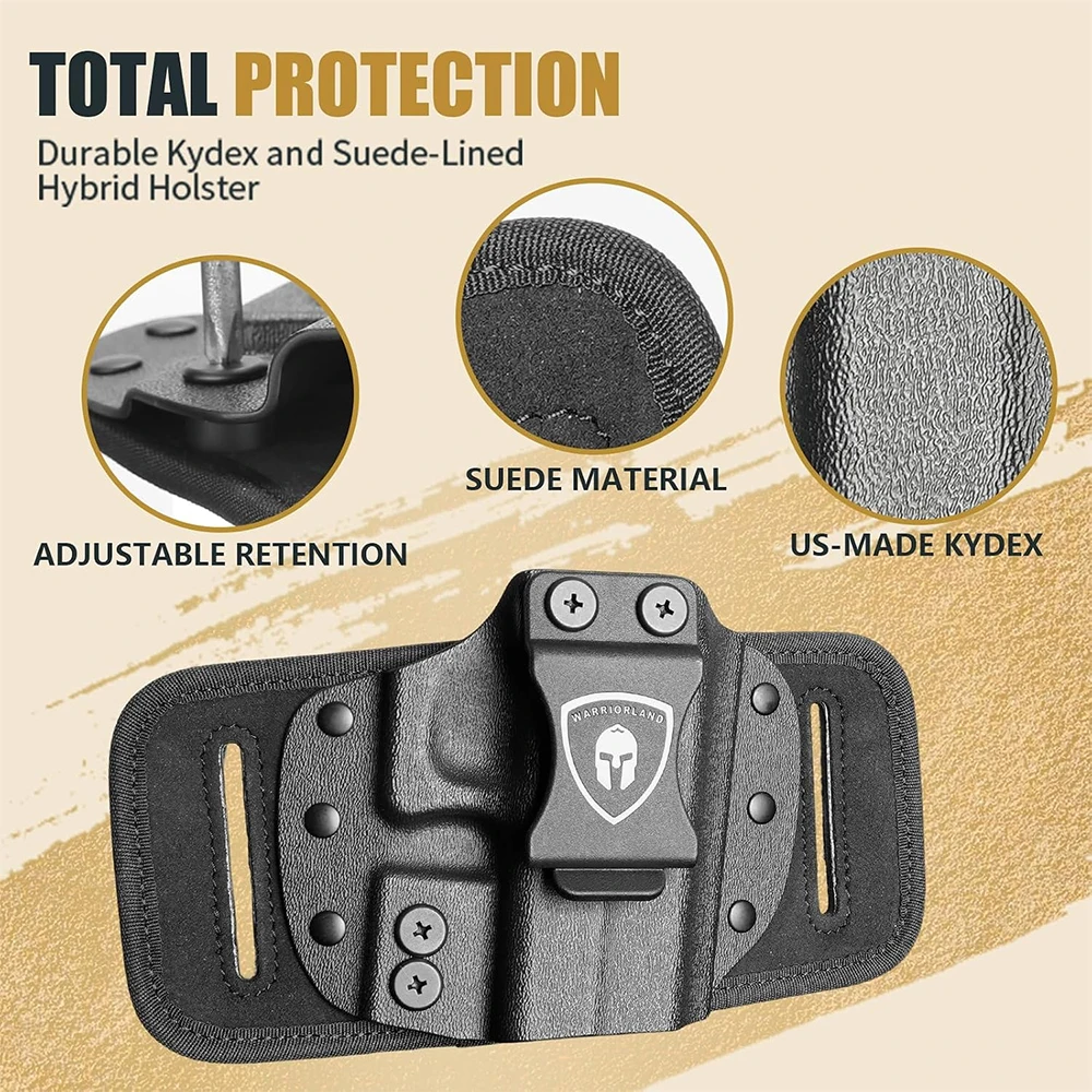 Funda kydex y nylon híbrido para porte IWB/OWB