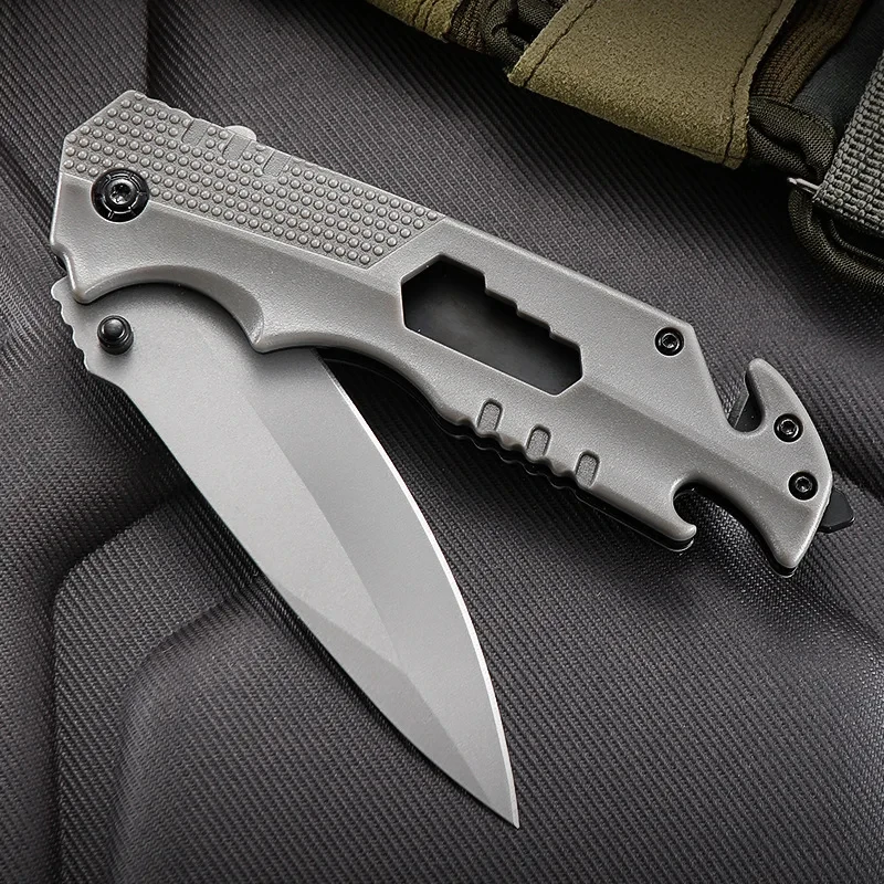Cuchillo plegable EDC de acero inoxidable alta dureza para exterior