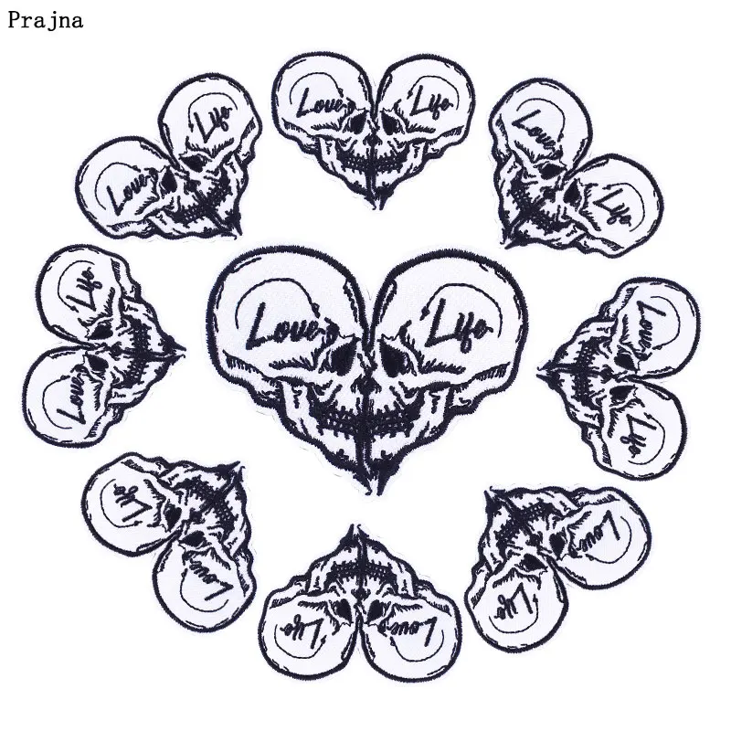 Parche táctico termoaplicable calavera Punk con cuchillo para chaqueta - imagen 2