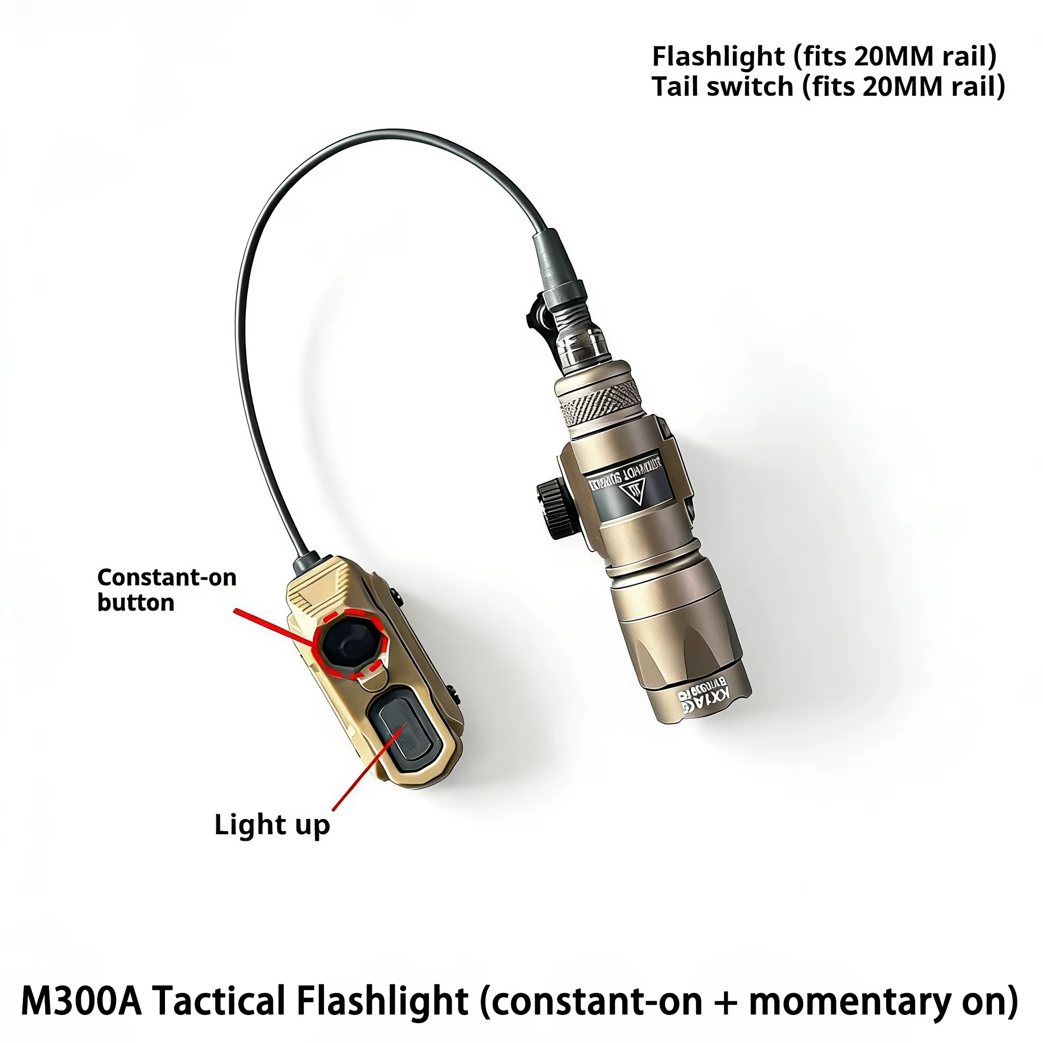 SureFire M600 Linterna táctica con riel Picatinny para rifle y pistola