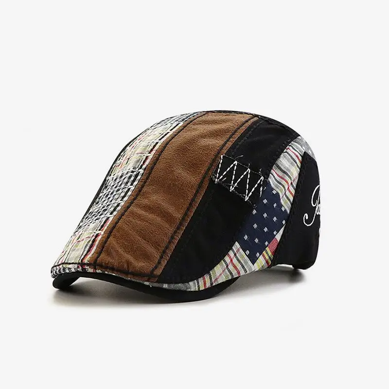 Boina plana de algodón con visera unisex para sol primavera y verano - imagen 4