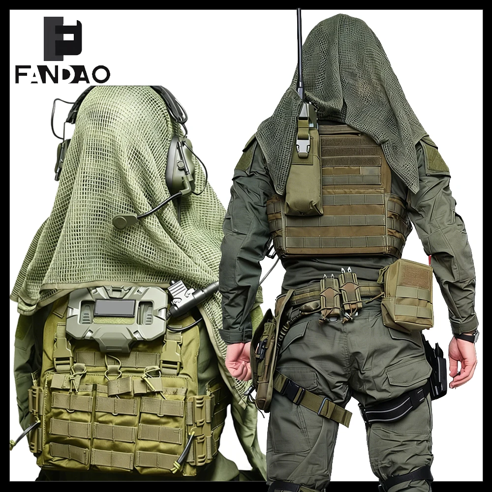 JPC Chaleco táctico Airsoft completo MOLLE para cosplay CS con capucha - imagen 4