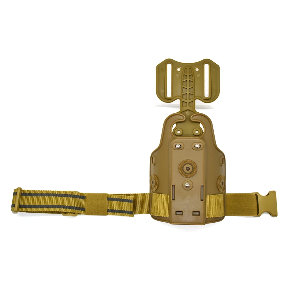 Plataforma táctica de pierna para pistola, color bronce MOLLE - imagen 5