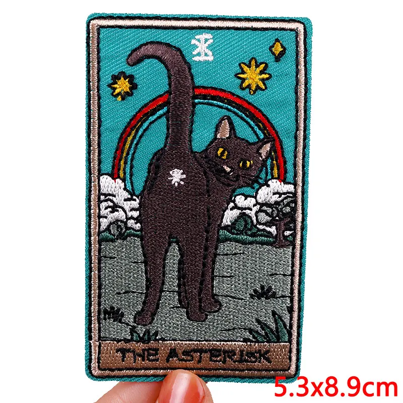 Parche MOLLE bordado gato Punk cuadrado táctico resistente planchar - imagen 5