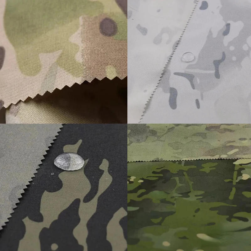 Tela de camuflaje militar impermeable ripstop negro Alpine