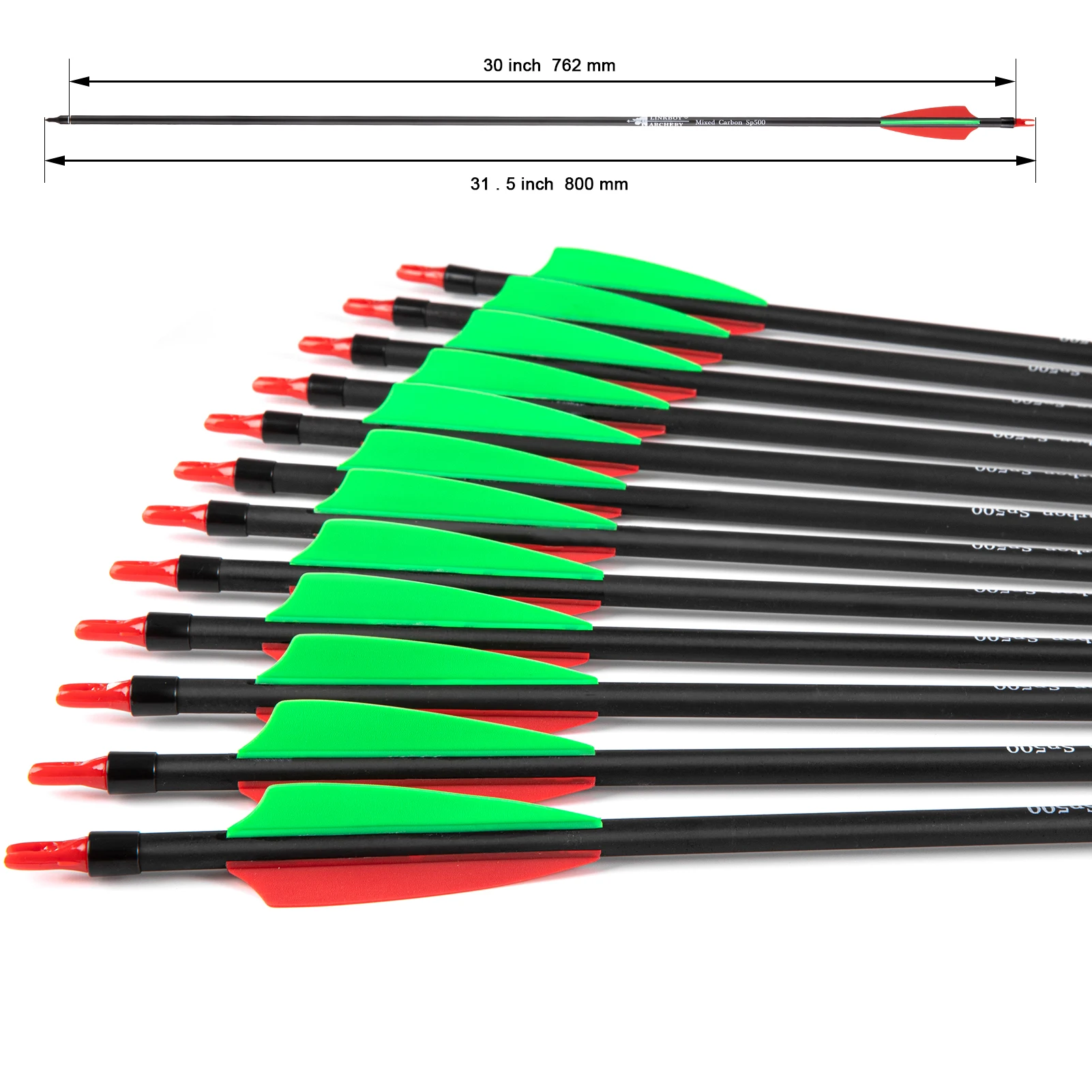 Flecha carbono para arco recurvo y compuesto – Caza entrenamiento - imagen 5