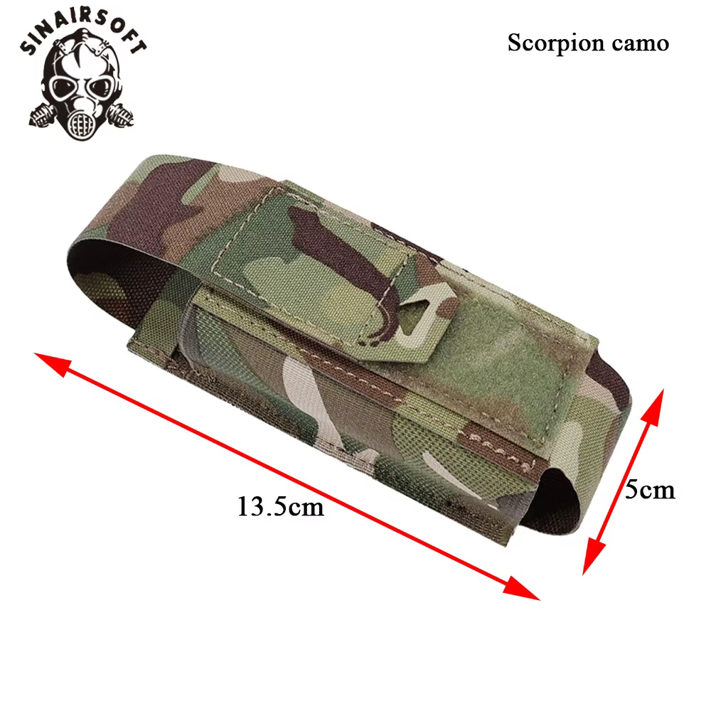 SINAIRSOFT Bolsa táctica MOLLE para linterna y porta cargador - imagen 4