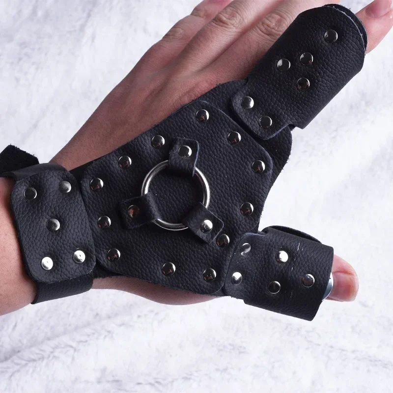Guantes tácticos de cuero para tiro – protección para caza y deporte - imagen 3