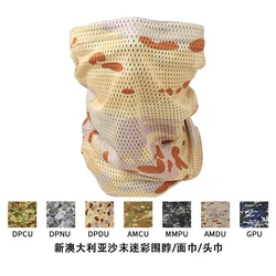 Pañuelo táctico de camuflaje para cuello con protección solar