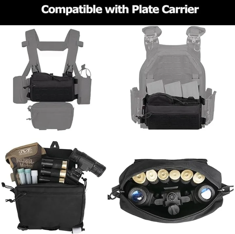 Chaleco táctico YAKEDA con portacargadores, porta pistola y MOLLE - imagen 3