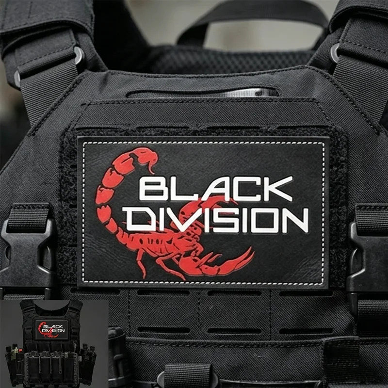 Parche táctico División Negra impresión PU para ropa y mochilas - imagen 5