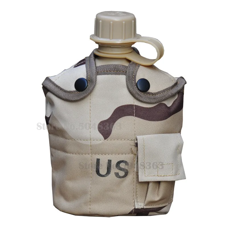 Bolsa de agua táctica MOLLE camuflaje porta botella para senderismo - imagen 3