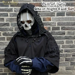 Dark Ops Ghost – Conjunto táctico ghillie con mascarilla y guantes