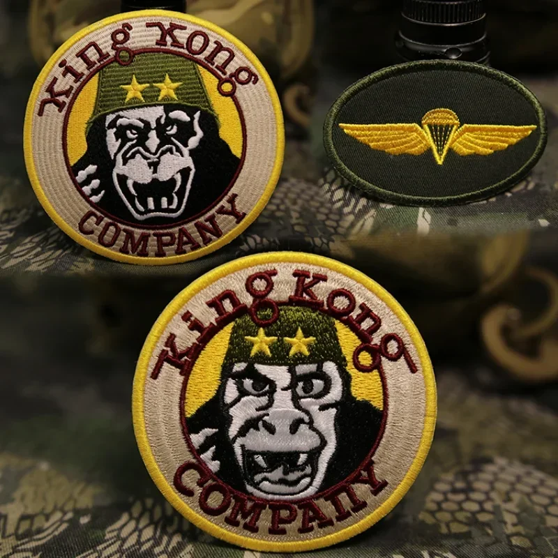 Parche táctico velcro King Kong M65 bordado para chaleco MOLLE - imagen 4