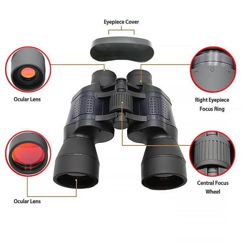 Prismáticos HD gran aumento para caza y observación outdoor - imagen 5