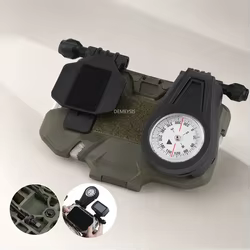 Brújula Táctica Plegable con Soporte GPS para Portaplacas