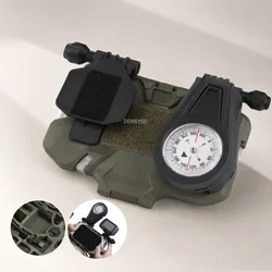 Brújula Táctica Plegable con Soporte GPS para Portaplacas