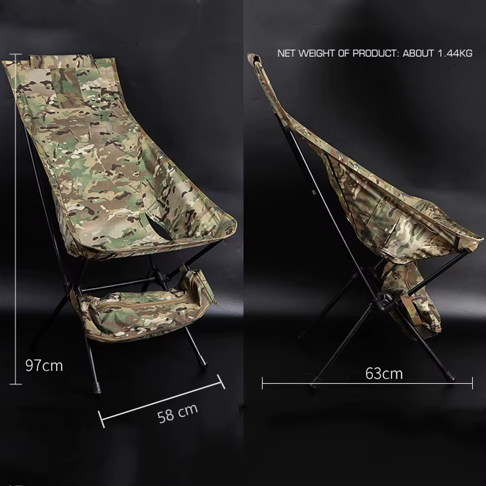 Silla plegable de aluminio transpirable para camping, caza y pesca - imagen 5