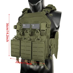 Chaleco táctico MOLLE modular corte láser, resistente y hebilla rápida