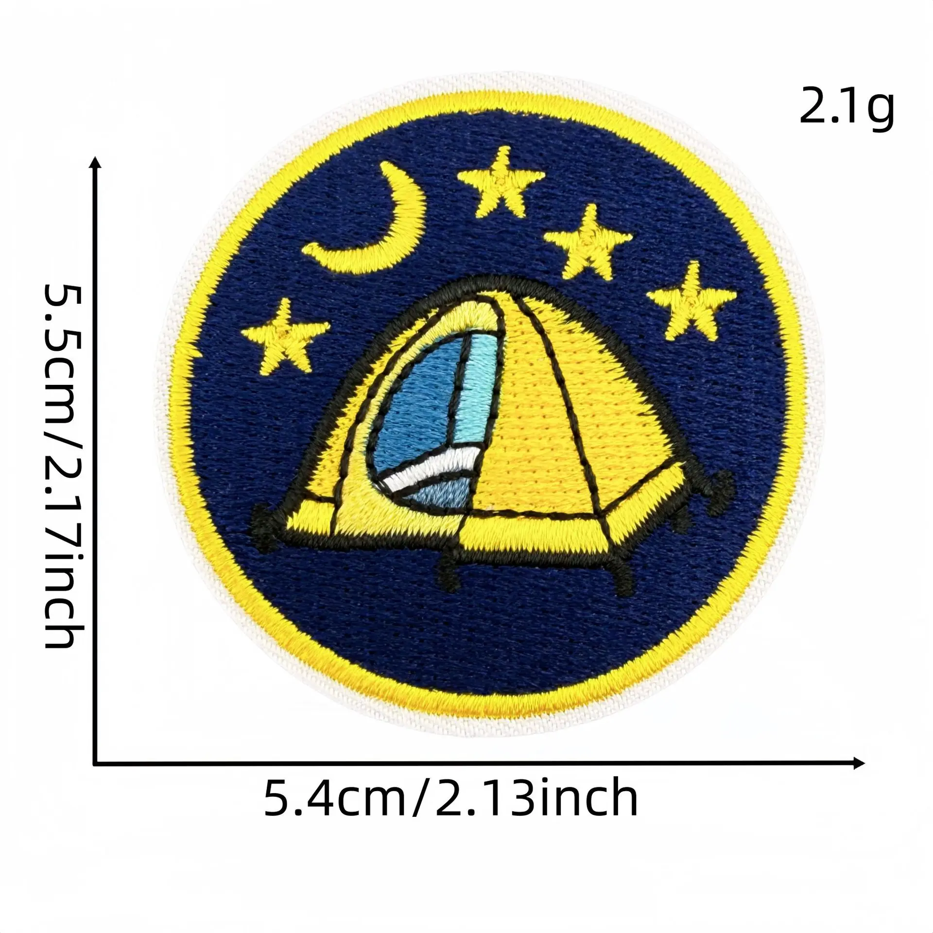 Parche termoadhesivo emblema circular para camping y senderismo - imagen 4