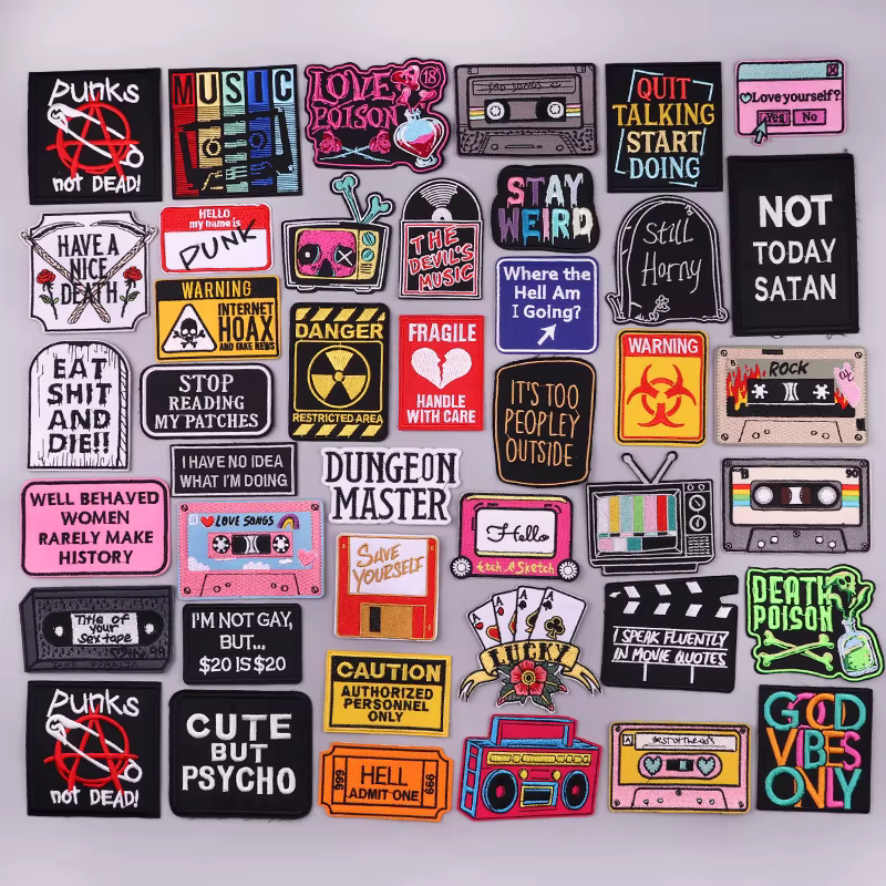 parche táctico letras punk termoadhesivo chaqueta militar resistente - imagen 3