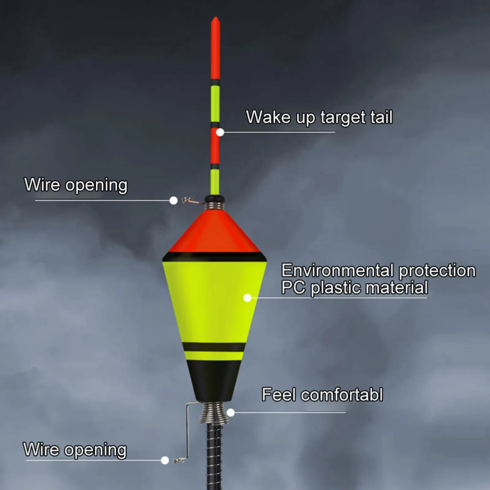 Flotador de pesca bobber luminoso automático portátil para caña - imagen 2