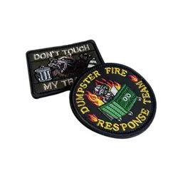 Parche bordado táctico mapache bombero para mochila – divertido