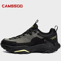CAMSSOO Botas Tácticas Impermeables Cuero Vaca Senderismo Caza Hombre