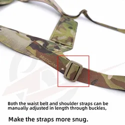 Spiritus Systems H-strap arnés táctico MOLLE corte láser nylon