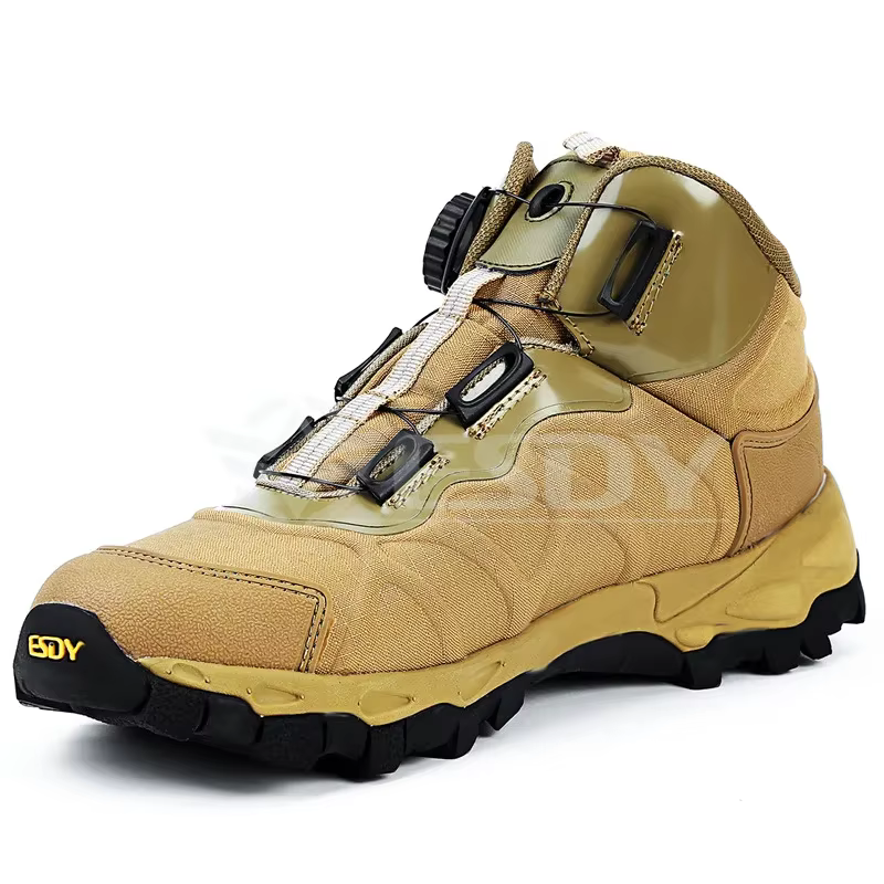 Botas tácticas cuero cordones combate senderismo invierno - imagen 2