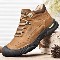 Botas senderismo hombre piel vacuno impermeable antideslizantes HIKEUP