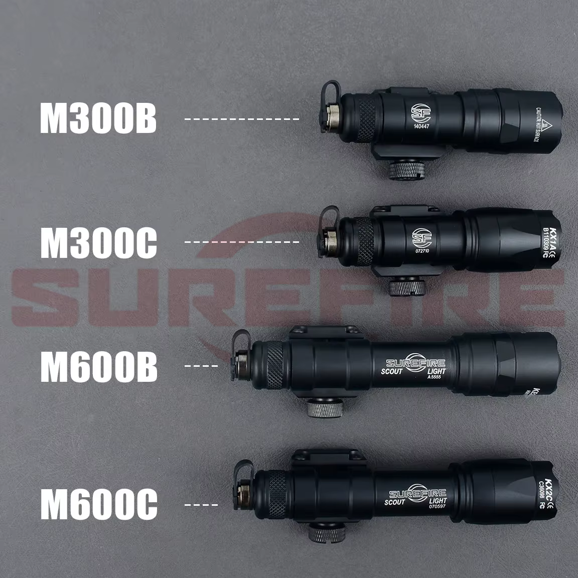 Linterna táctica SureFire M600B con haz de luz