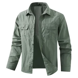Camisa táctica de pesca UPF 50+ manga larga transpirable para hombre