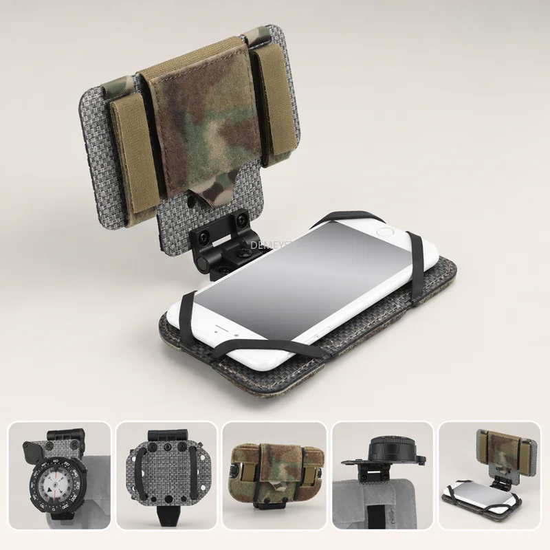 Soporte táctico MOLLE para teléfono con brújula y GPS ligero - imagen 5