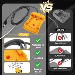 Cable adaptador DC 2,1 mm para baterías de herramientas de 18 V