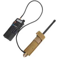 Porta walkie talkie táctico MOLLE con cable reubicador de antena