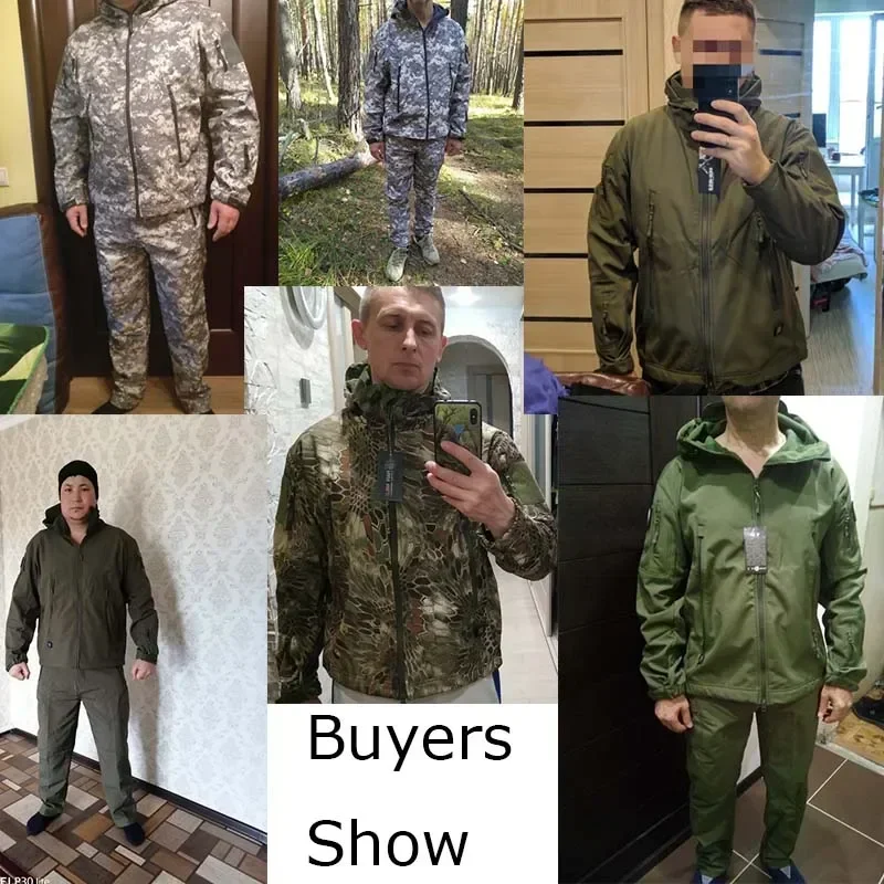 Chaqueta táctica bomber con capucha cortaviento piel de tiburón - imagen 2