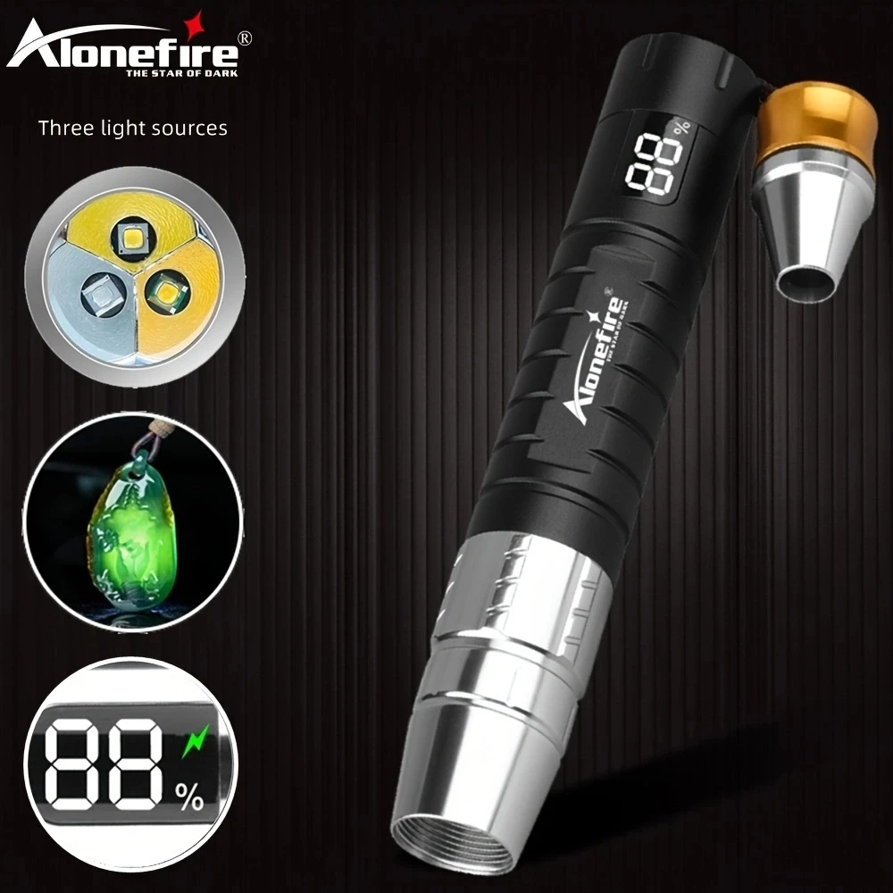 Linterna UV táctica recargable USB para manchas y ver detalles - imagen 3
