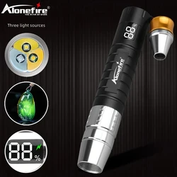 Linterna UV táctica recargable USB para manchas y ver detalles