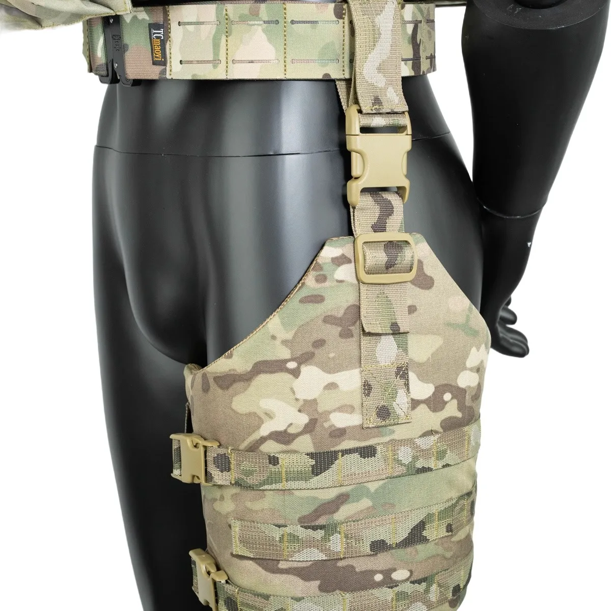 Tablero de montaje MOLLE para pierna con correas y polainas - imagen 4