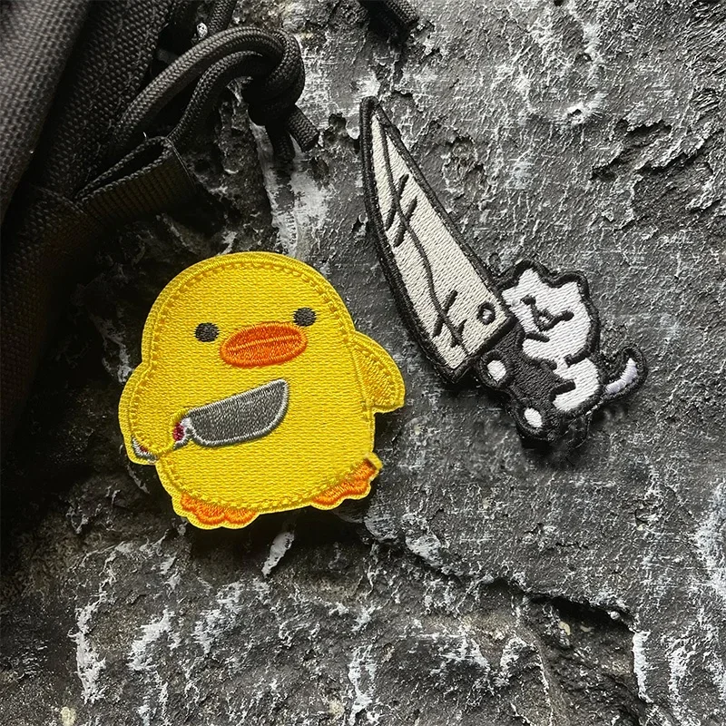 Parche táctico velcro patito amarillo bebé – Emblema bordado - imagen 2
